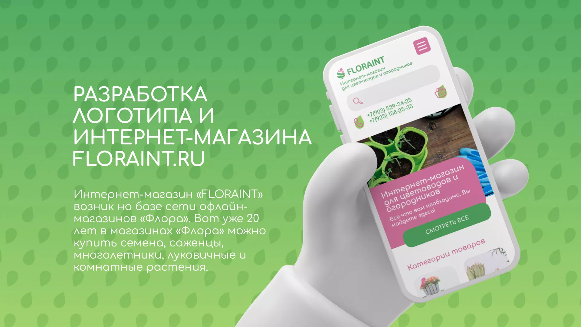 Создание логотипа и интернет-магазина «FLORAINT» в Бирюсинске